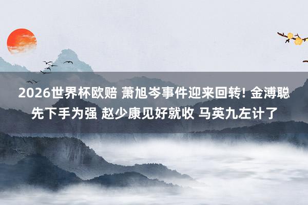 2026世界杯欧赔 萧旭岑事件迎来回转! 金溥聪先下手为强 赵少康见好就收 马英九左计了