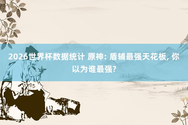 2026世界杯数据统计 原神: 盾辅最强天花板, 你以为谁最强?