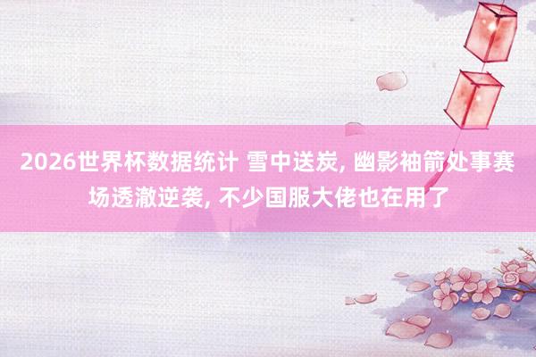 2026世界杯数据统计 雪中送炭， 幽影袖箭处事赛场透澈逆袭， 不少国服大佬也在用了